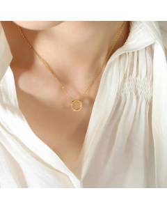 Fashion Hollow Pentagon Titanium Steel Necklace Plating Stainless Steel Necklaces