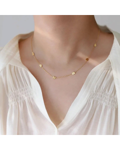 Fashion Plating Stainless Steel Heart Shape Titanium Steel Necklace 