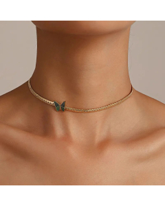 Simple Style Butterfly Stainless Steel Choker Necklaces Plating Stainless Steel