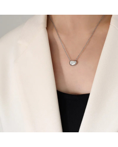 Non-Fading Bean Pendent Titanium Steel Necklace Plating Stainless Steel Jewelry 