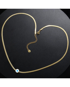 Fashion Plating Stainless Steel Necklaces Round Devil's Eye Stainless Steel Necklace 