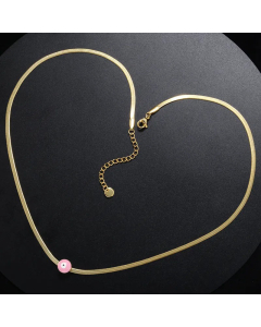 Fashion Plating Stainless Steel Necklaces Round Devil's Eye Stainless Steel Necklace 