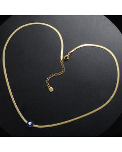 Fashion Plating Stainless Steel Necklaces Round Devil's Eye Stainless Steel Necklace 