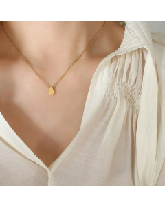 Simple Style Plating Stainless Steel Necklaces Water Droplets Titanium Steel Necklace 