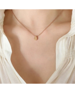 Simple Style Plating Stainless Steel Necklaces Water Droplets Titanium Steel Necklace 