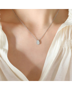 Simple Style Plating Stainless Steel Necklaces Water Droplets Titanium Steel Necklace 