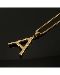 Fashion 26 Letter Pendant Titanium Steel Necklace Stainless Steel Necklaces
