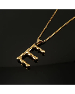Fashion 26 Letter Pendant Titanium Steel Necklace Stainless Steel Necklaces