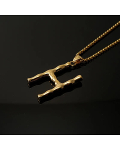 Fashion 26 Letter Pendant Titanium Steel Necklace Stainless Steel Necklaces