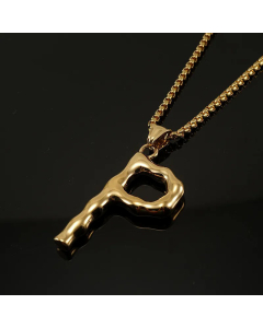 Fashion 26 Letter Pendant Titanium Steel Necklace Stainless Steel Necklaces