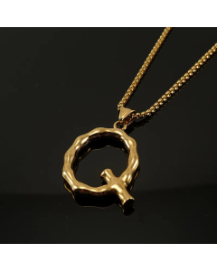 Fashion 26 Letter Pendant Titanium Steel Necklace Stainless Steel Necklaces