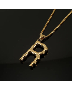 Fashion 26 Letter Pendant Titanium Steel Necklace Stainless Steel Necklaces