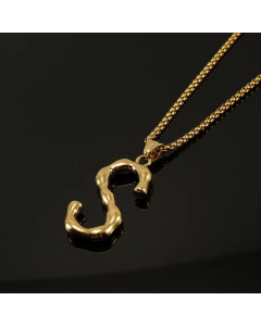 Fashion 26 Letter Pendant Titanium Steel Necklace Stainless Steel Necklaces