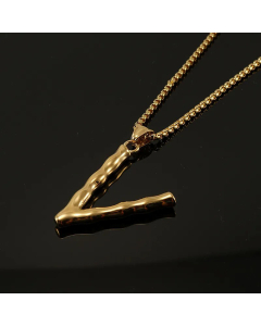 Fashion 26 Letter Pendant Titanium Steel Necklace Stainless Steel Necklaces