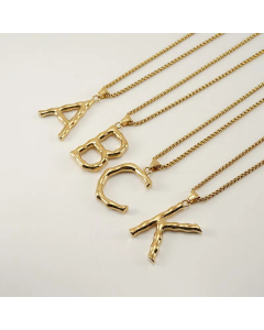 Fashion 26 Letter Pendant Titanium Steel Necklace Stainless Steel Necklaces