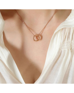 Simple Style Pentagon Titanium Steel Necklace Patchwork Stainless Steel Necklaces Colorza