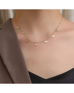 Fashion Plating Stainless Steel Necklaces Colorza Dragonfly Stainless Steel Necklace 