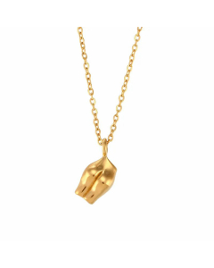 Fashion Feminist Ass Body Pendant Necklace Plating Zircon Fine Necklaces 