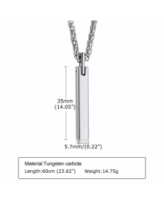 Daily Solid Color Tungsten Steel Pendant Necklace Plating Stainless Steel Necklaces