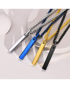 Daily Solid Color Tungsten Steel Pendant Necklace Plating Stainless Steel Necklaces