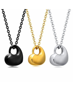 Plating Stainless Steel Necklaces Heart Shape Stainless Steel Pendant Necklace 