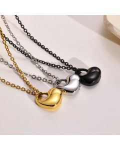 Plating Stainless Steel Necklaces Heart Shape Stainless Steel Pendant Necklace 