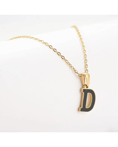 Gold Plated Stainless Steel Necklaces Letter Stainless Steel Pendant Necklace 