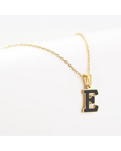 Gold Plated Stainless Steel Necklaces Letter Stainless Steel Pendant Necklace 