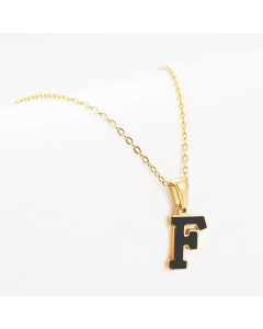 Gold Plated Stainless Steel Necklaces Letter Stainless Steel Pendant Necklace 