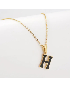 Gold Plated Stainless Steel Necklaces Letter Stainless Steel Pendant Necklace 