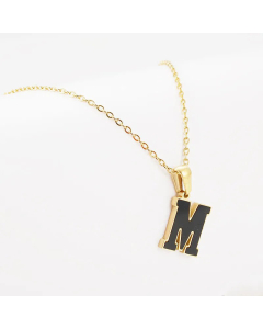 Gold Plated Stainless Steel Necklaces Letter Stainless Steel Pendant Necklace 