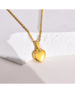 Fashion Plating Stainless Steel Necklaces Heart Shape Titanium Steel Pendant Necklace 