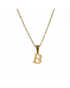 26 Letter Stainless Steel Pendant Necklace Plating Stainless Steel Necklaces 