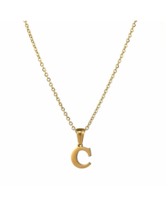 26 Letter Stainless Steel Pendant Necklace Plating Stainless Steel Necklaces 