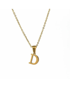 26 Letter Stainless Steel Pendant Necklace Plating Stainless Steel Necklaces 