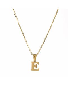 26 Letter Stainless Steel Pendant Necklace Plating Stainless Steel Necklaces 