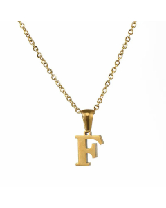 26 Letter Stainless Steel Pendant Necklace Plating Stainless Steel Necklaces 