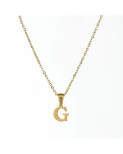 26 Letter Stainless Steel Pendant Necklace Plating Stainless Steel Necklaces 