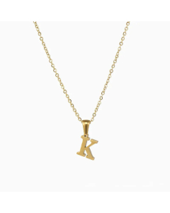 26 Letter Stainless Steel Pendant Necklace Plating Stainless Steel Necklaces 