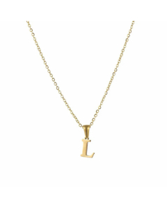 26 Letter Stainless Steel Pendant Necklace Plating Stainless Steel Necklaces 