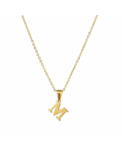 26 Letter Stainless Steel Pendant Necklace Plating Stainless Steel Necklaces 