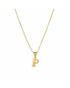 26 Letter Stainless Steel Pendant Necklace Plating Stainless Steel Necklaces 