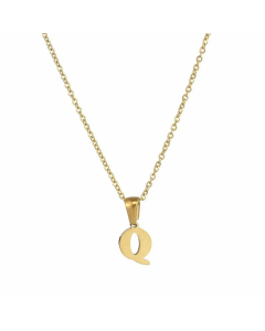 26 Letter Stainless Steel Pendant Necklace Plating Stainless Steel Necklaces 