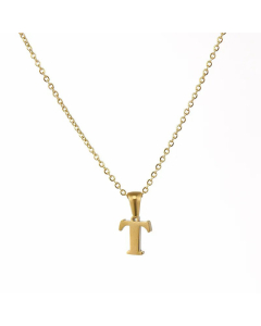 26 Letter Stainless Steel Pendant Necklace Plating Stainless Steel Necklaces 