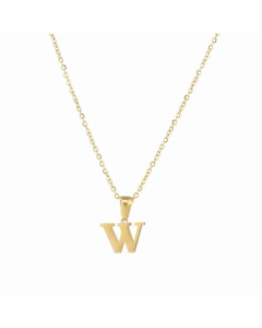 26 Letter Stainless Steel Pendant Necklace Plating Stainless Steel Necklaces 