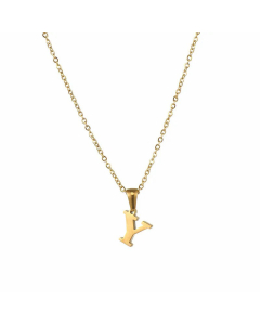 26 Letter Stainless Steel Pendant Necklace Plating Stainless Steel Necklaces 