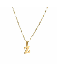 26 Letter Stainless Steel Pendant Necklace Plating Stainless Steel Necklaces 