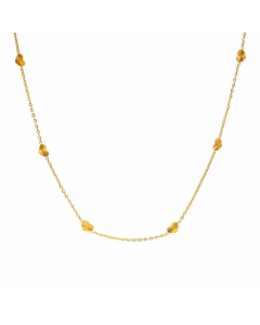 Non-Fading Heart Shape Stainless Steel Necklace Plating Finished Fine Quality 