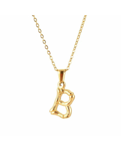 Fashion Gold Plated Stainless Steel Necklaces Letter Titanium Steel Pendant Necklace 