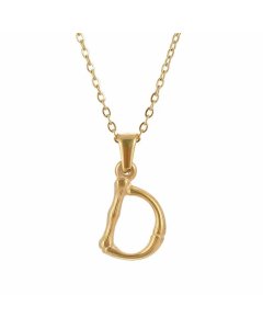 Fashion Gold Plated Stainless Steel Necklaces Letter Titanium Steel Pendant Necklace 